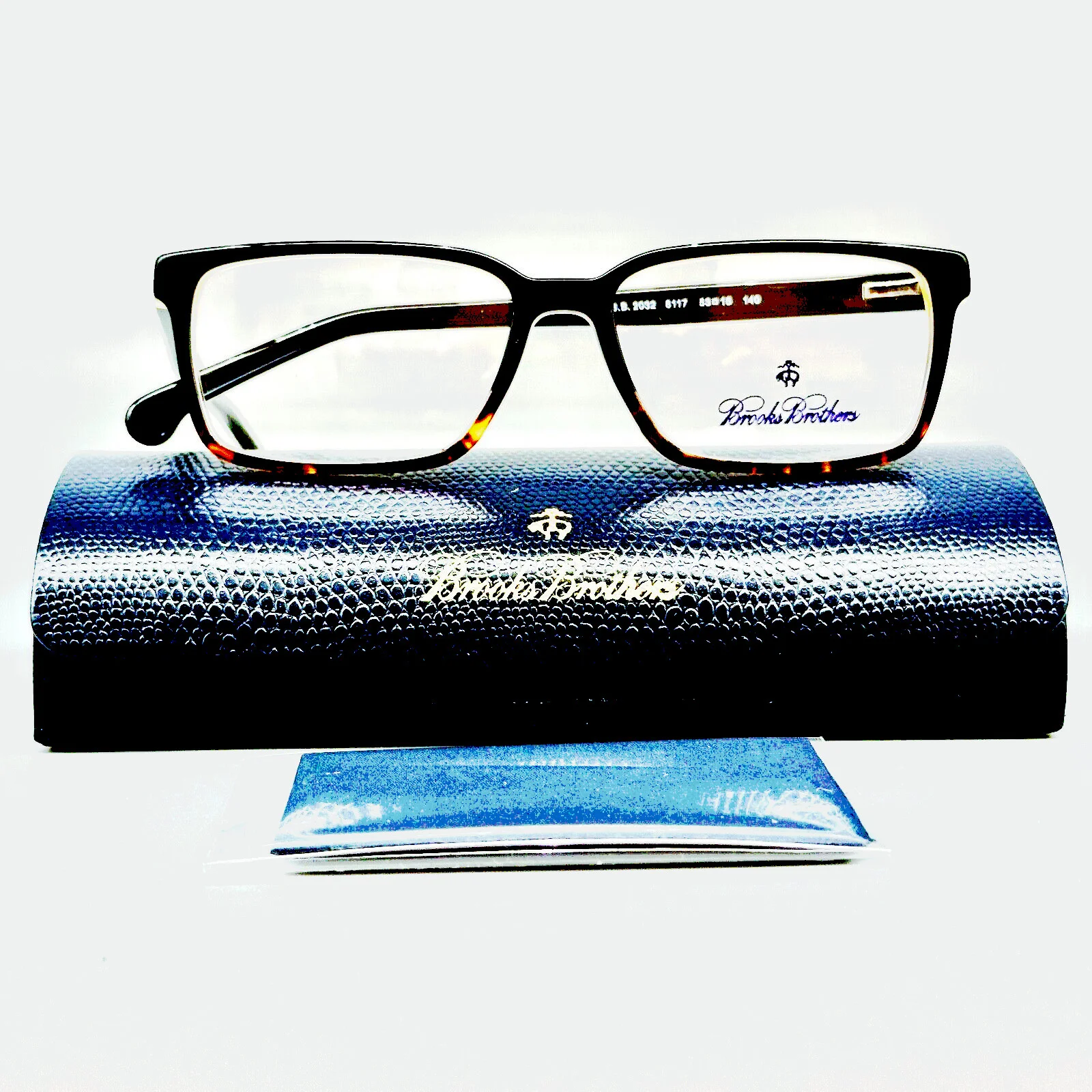 Brooks Brothers BB2032 6117 Eyeglasses 53-15-140 Black Frame Unisex 100% Authent 4